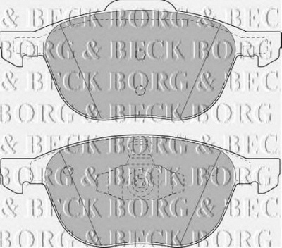 BORG & BECK bbp1864 -  Комплект тормозных колодок, дисковый тормоз